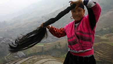 سر نساء قرية هوانغلو الصينية للشعر الطويل