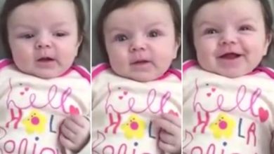 فيديو, طفلة تبلغ من العمر 10 أسابيع تصدم والدتها بالتحدث!