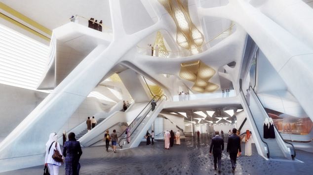 محطة مترو مركز الملك عبدالله المالي في الرياض