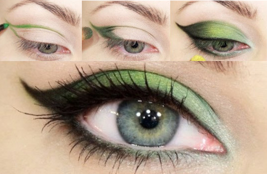 مكياج عيون اخضر
